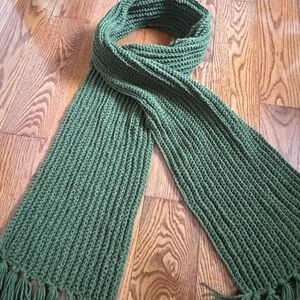 Green Knit Scarf for woman